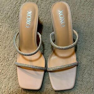 Rhinestone XOXO Heel Sandals